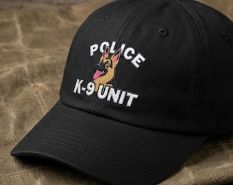 Gestickter Polizei K-9 Einheitshut: Deutscher Schäferhund, Geschenk für die Polizei