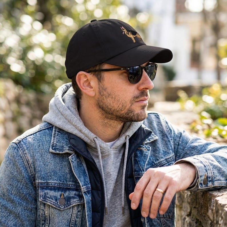 Gorra de pastor alemán bordada: postura de exhibición canina, regalo para amantes, dueños, entrenadores y cuidadores de pastores alemanes. imagen 9
