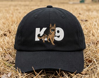 Embroidered K9 Hat: German Shepherd Logo, Gift For Dog Trainers, Handlers, Police Unit, IGP