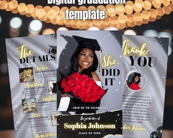 Digital Graduation Invitation, Graduation Party Invite, Congrats to the Grad Flyer, Class of 2026 Evite, Grad Announcement
