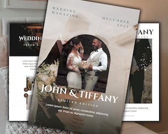 Wedding Magazine Template, Editable Wedding Programs, Wedding Booklet, Wedding Itinerary, Wedding Welcome Gifts, Custom Canva Template Guide