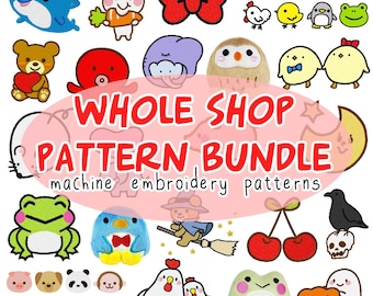 Maschinenstickmotive Bundle Muster mit Mustern pes dst huf jef alle Formate Instant Download design