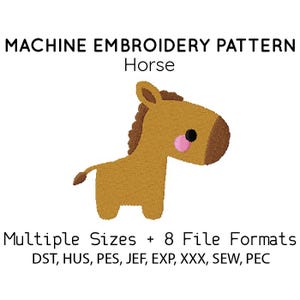 Horse EMBROIDERY MACHINE FILES pattern design hus jef pes dst all formats country farm barn animal Instant Download digital applique cute