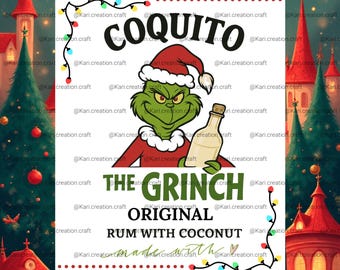 Coquito Grinch Sticker 4x5