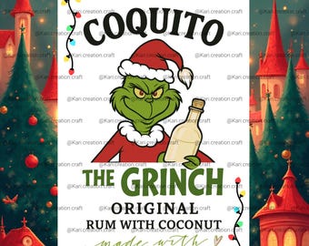 Coquito Grinch Sticker