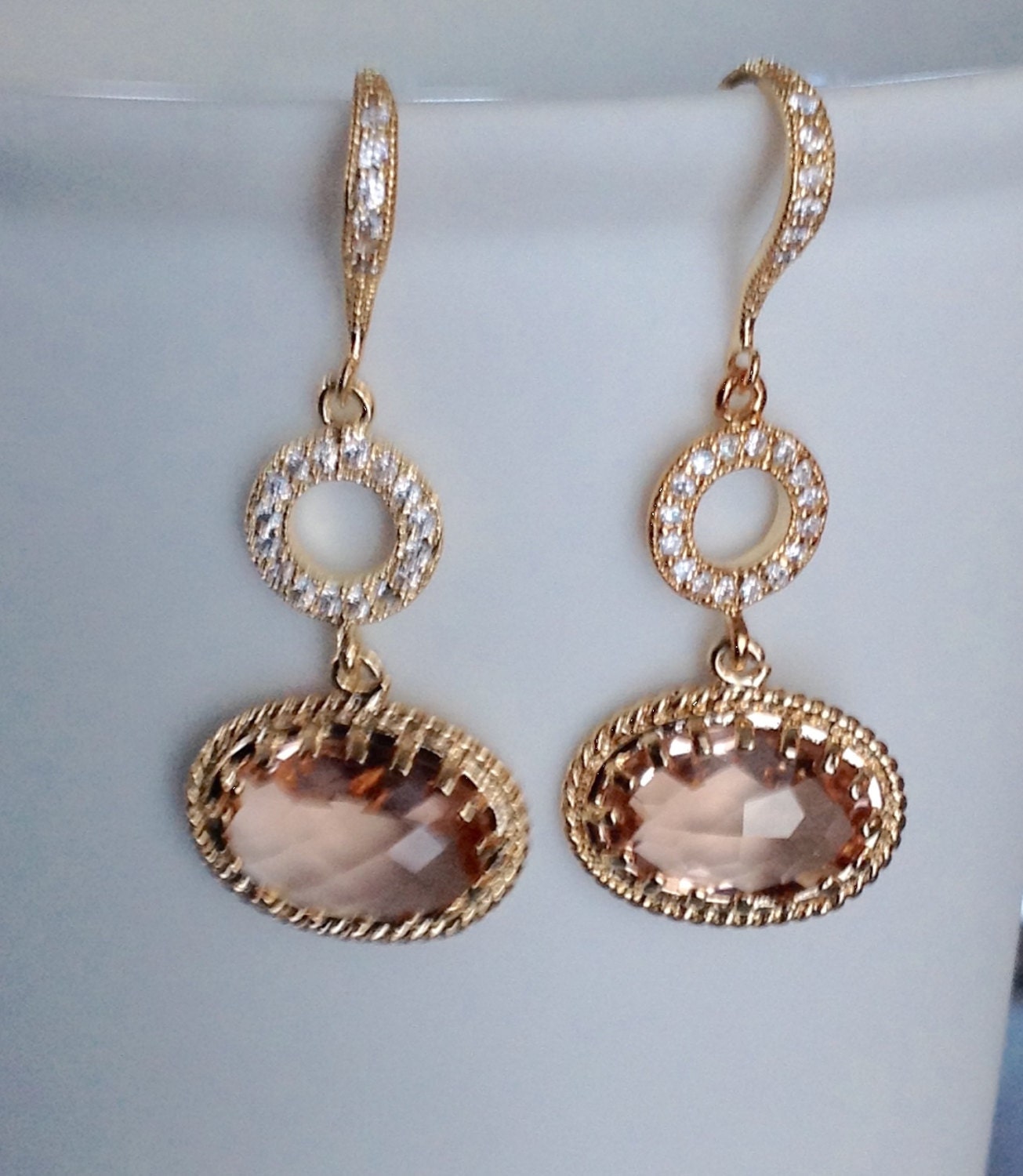 Blush Wedding Jewelry Wedding earrings blush wedding Etsy