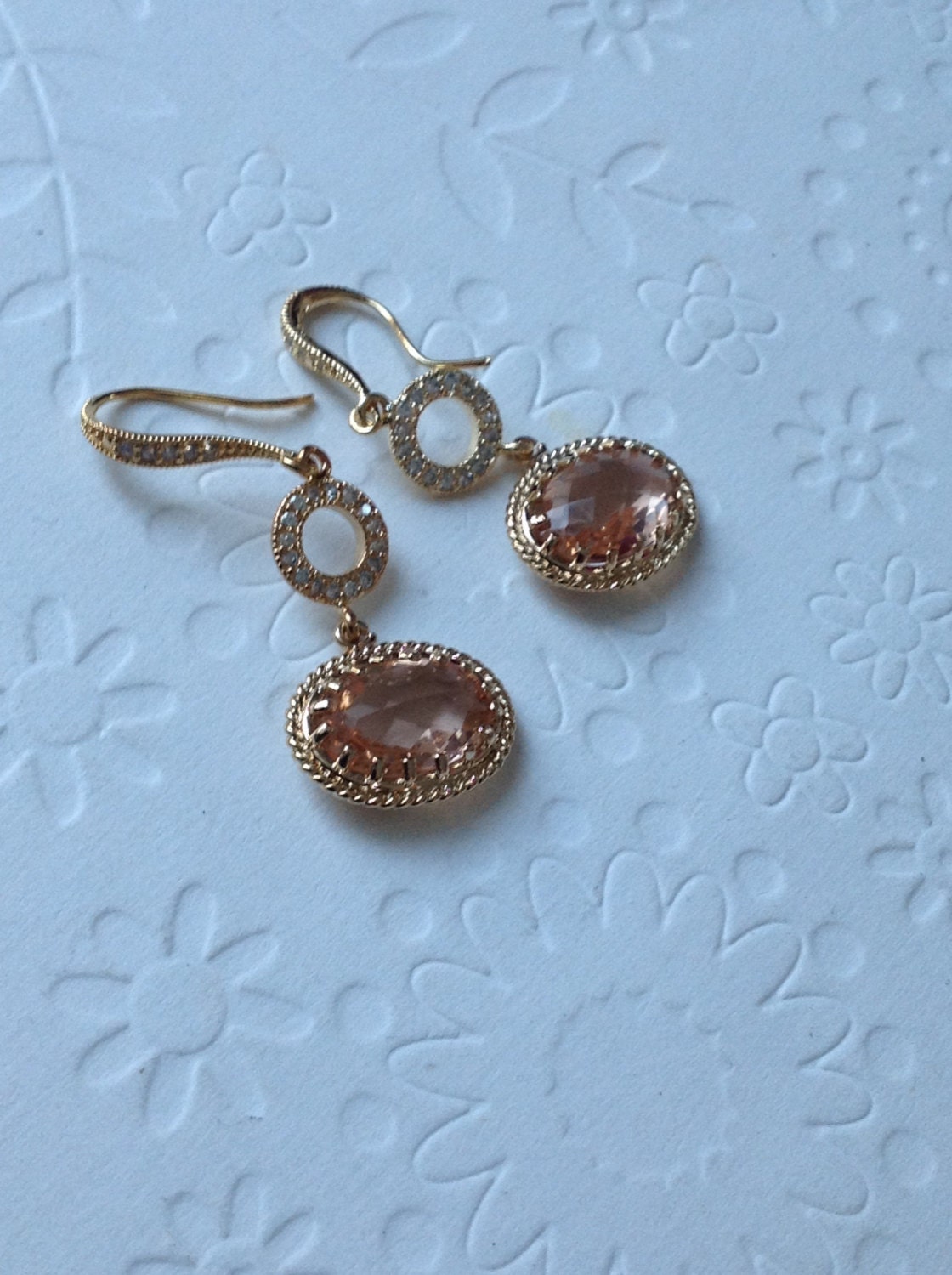 Blush Wedding Jewelry Wedding earrings blush wedding Etsy