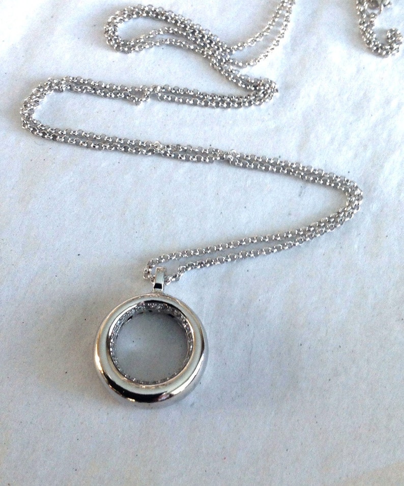 Gifts for Her, Unique Gifts, Silver Pendant necklace, Silver Statement necklace, Long pendant necklace, gift for her, long silver necklace image 2