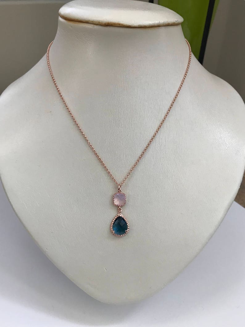 Pendant Necklace Blush Wedding Jewelry Set Opal Pink and Etsy Canada