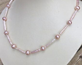 Bridal Jewelry Pearl - Pearls Jewelry - Wedding Set: Necklace, Bracelet and Earrings - Blush wedding jewelry set - Gifts