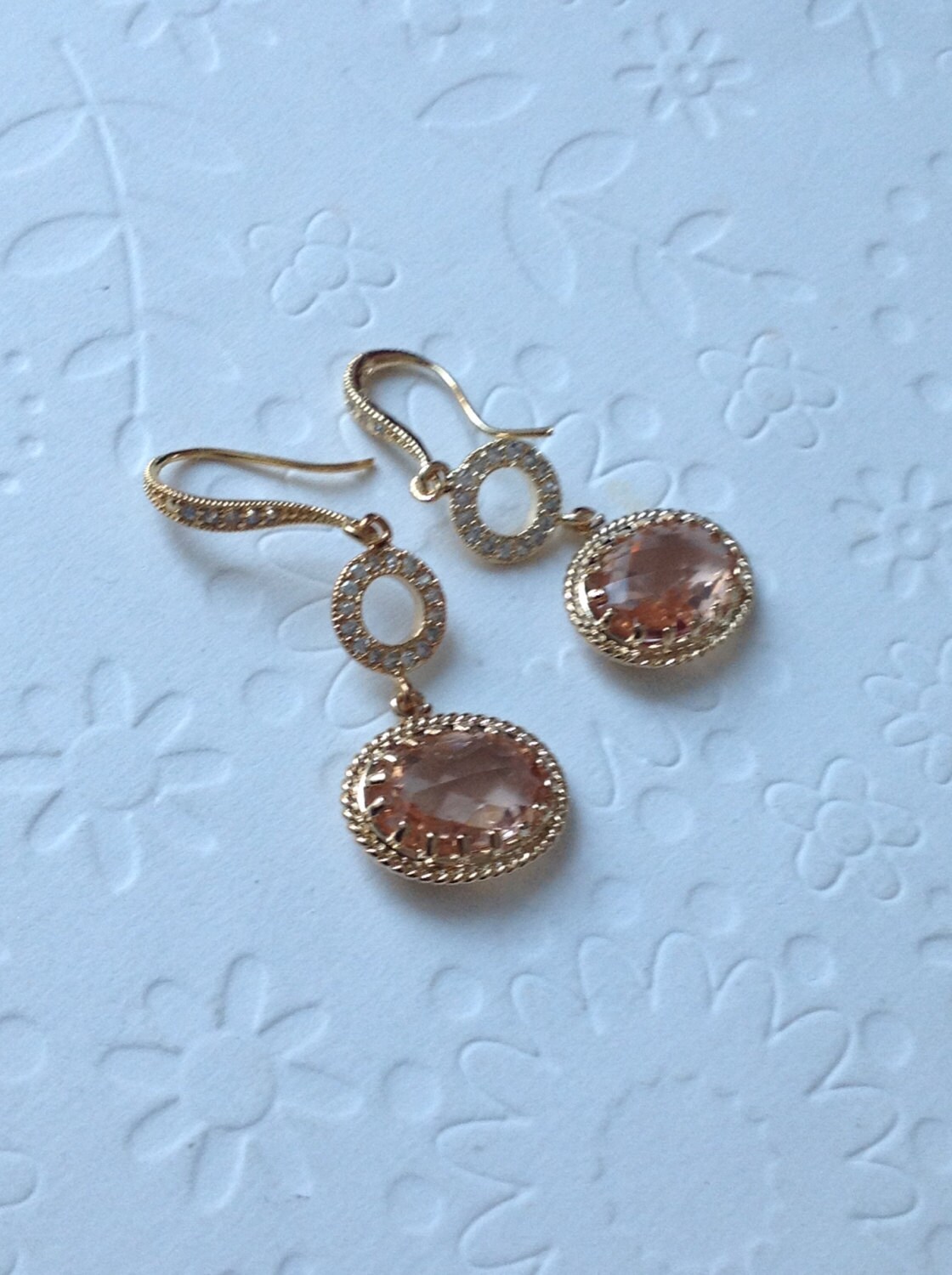 Blush Wedding Jewelry Wedding earrings blush wedding | Etsy