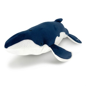 Reversible Glow in Dark Humpback Whale Skeleton Plushie | 15" AquaGlows Stuffed Animal