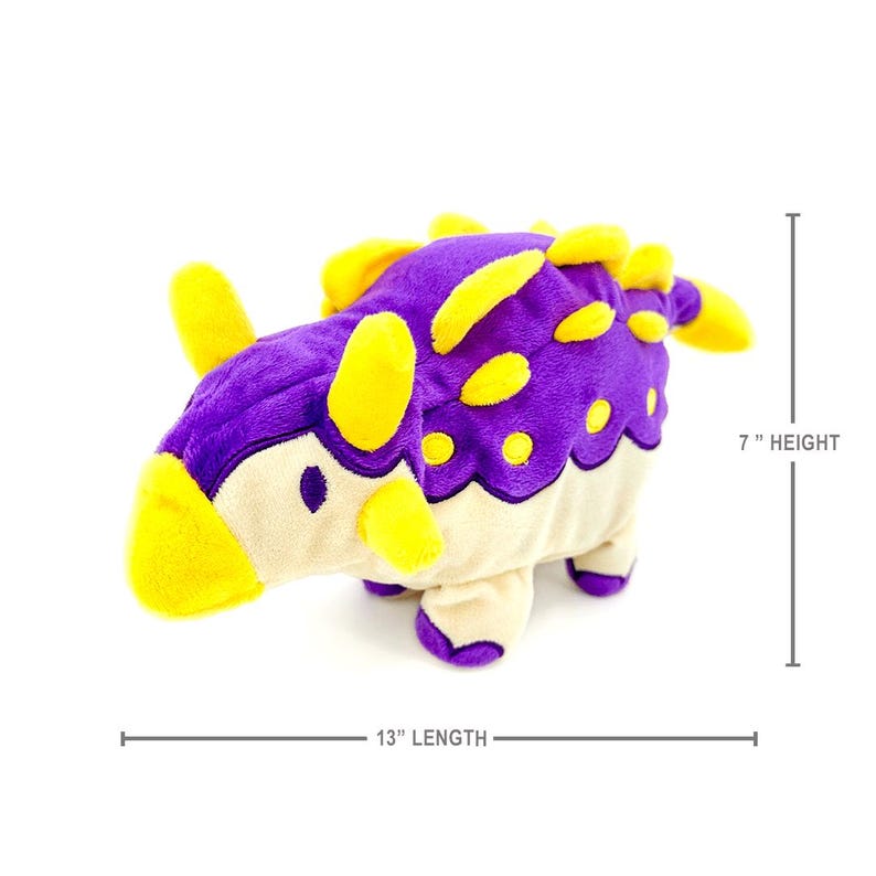 Reversible Glow in Dark Ankylosaurus Fossil Plushie | 13" DinoGlows Stuffed Dinosaur image 5