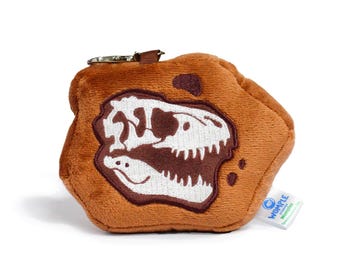 Dinosaur Fossil Bag Charm - Tyrannosaurus Rex | Plush Skeleton Keychain