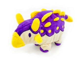 Reversible Glow in Dark Ankylosaurus Fossil Plushie | 13" DinoGlows Stuffed Dinosaur