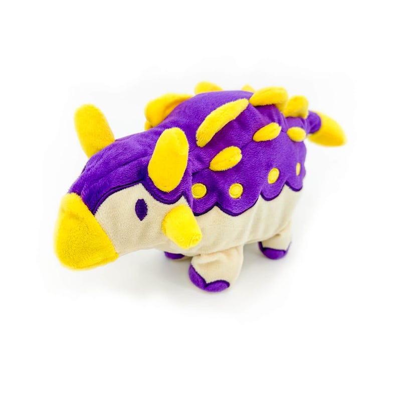 Reversible Glow in Dark Ankylosaurus Fossil Plushie | 13" DinoGlows Stuffed Dinosaur image 1