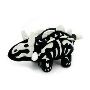 Reversible Glow in Dark Ankylosaurus Fossil Plushie | 13" DinoGlows Stuffed Dinosaur image 2