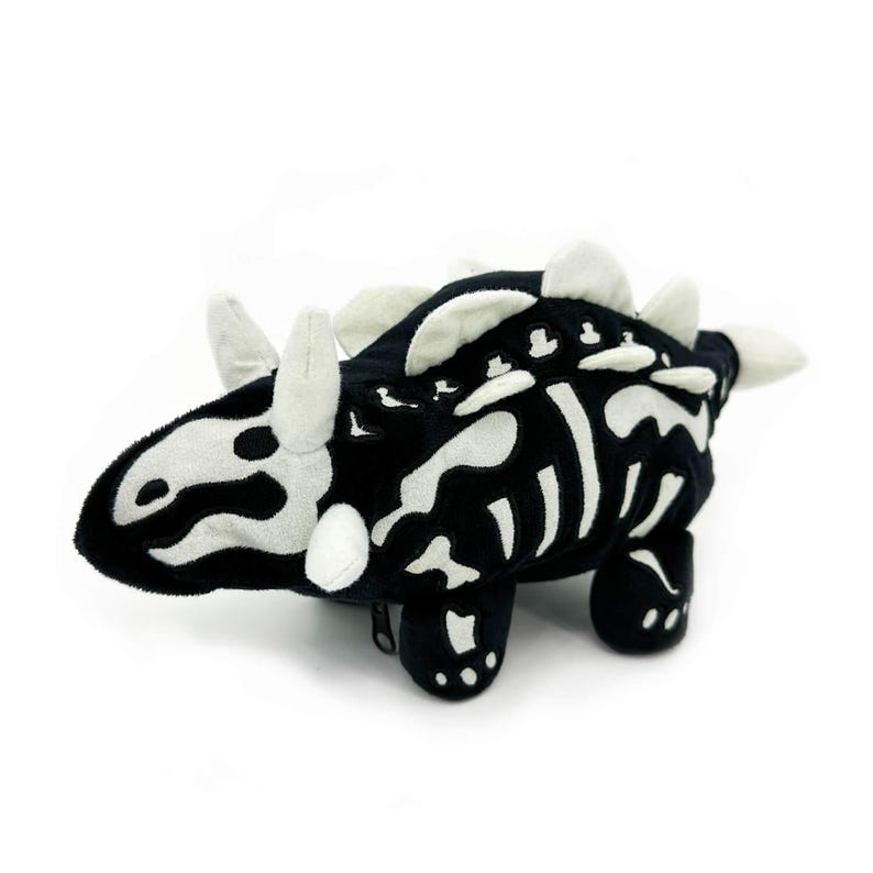 Reversible Glow in Dark Ankylosaurus Fossil Plushie | 13" DinoGlows Stuffed Dinosaur image 2