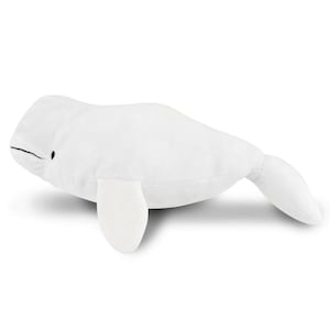 Reversible Glow in Dark Beluga Whale Skeleton Plushie | 12" AquaGlows Stuffed Animal
