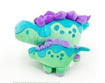 Reversible Glow in Dark Stegosaurus Fossil Plushie | 20" MEGA-size DinoGlows Stuffed Dinosaur