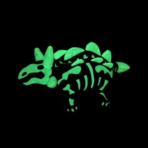 Reversible Glow in Dark Ankylosaurus Fossil Plushie | 13" DinoGlows Stuffed Dinosaur image 3
