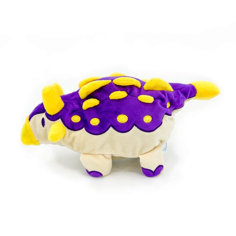 Reversible Glow in Dark Ankylosaurus Fossil Plushie | 13" DinoGlows Stuffed Dinosaur image 4