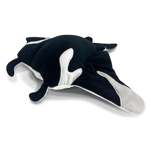 Reversible Glow in Dark Manta Ray Skeleton Plushie | 17" AquaGlows Stuffed Animal image 1