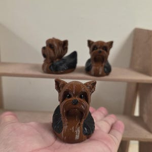 Yorkie Duck Figurine: 3D Printed Yorkshire Terrier Collectible