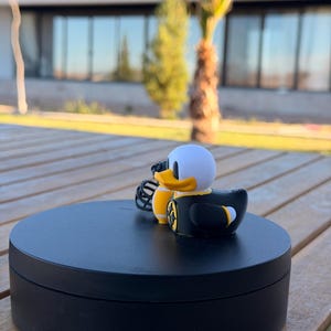 Pittsburgh Football Duck – 3D Printed Dashboard Collectible | Black & Yellow Fan Gift | Unique Car Decor by DuckDuck3DM