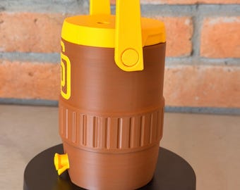 12 oz Mini Cooler Can Holder 3D Printed | Brown Baseball Fan Koozie | Can Cooler for Car Dashboard | Sports Gift | Beer Can Holder