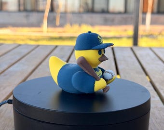 Navy Baseball Duck – Brew Town Fan Style | 3D Printed Collectible