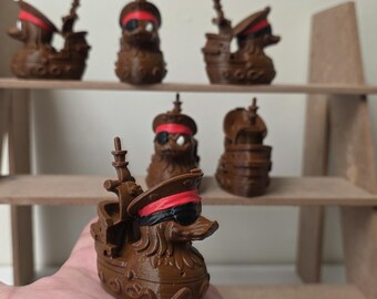 Ghost Ship Pirate Duck – 3D Printed Fan Edition Figurine