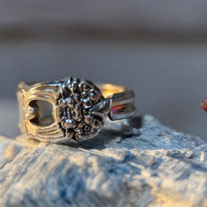 Spoon Ring - “Eternally Yours” 1941 Silverware Spoon Ring - Silverware Jewelry - Spoon Jewelry - Antique, Vintage, Upcycled Spoon Ring