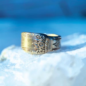 Lepelring - "First Love" 1937 lepelring zilverwerk - zilverwerk sieraden - antieke vintage upcycled lepelring