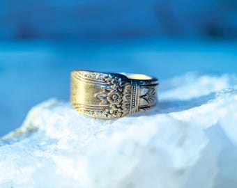 Löffel Ring - “Erste Liebe” 1937 Silber Löffel Ring - Silber Schmuck - Antiker Vintage Löffel Ring