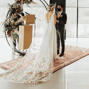 Floral Wedding Cape Etsy