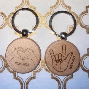 Regalo di fine anno - Portachiavi in legno SENZA poesia - Bomboniera di classe - Regalo di fine anno per studenti da parte dell'insegnante - Da studente a insegnante