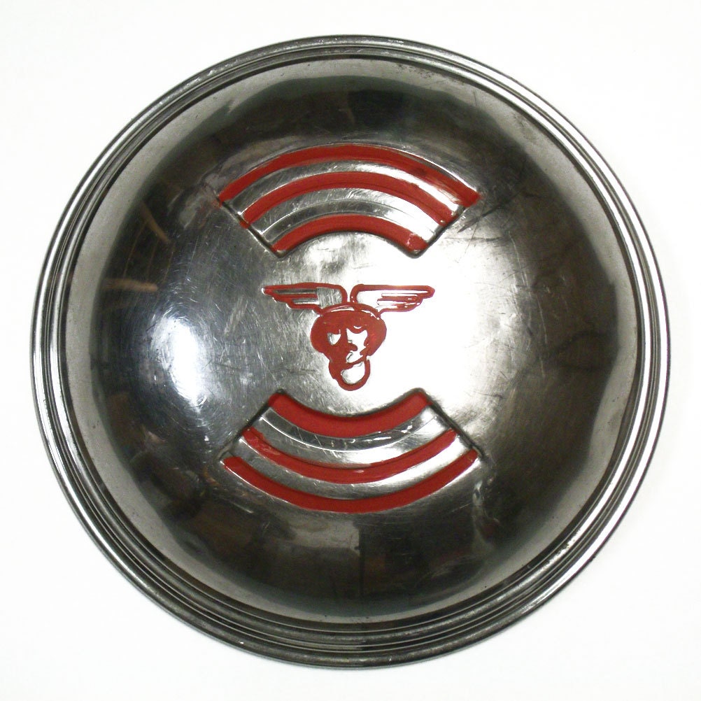 vintage 1946 mercury hubcap hub cap car part wall decor etsy