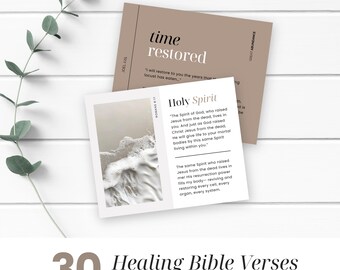 30 Tarjetas de Afirmaciones de Sanación Tarjetas de Versículos Bíblicos Descargas de Escrituras de Sanación Tarjetas de Escrituras de Sanación Tarjetas de Pizarra de Oración Pizarra de Visión de Salud