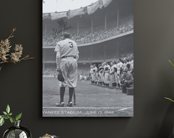 Babe Ruth on Canvas, New York Yankees, Canvas Art, Canvas