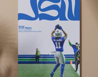 "Jaxon Smith - Njigba ""Seattle Seahawks"" Poster (Digitaler Download)"
