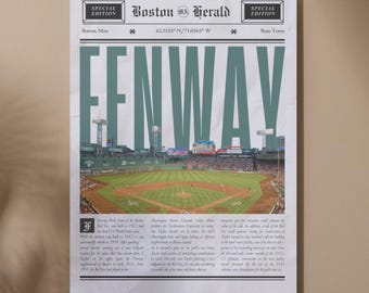 Fenway Park Art Print: Boston Red Sox Baseball Stadium (Digital Download)