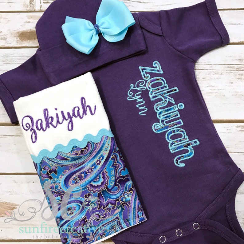 Bringing Baby Home Outfit Newborn Coming Home Outfit Newborn Sleeper Purple Gown Unique Baby Girl Clothes Girl Going Home Outfit