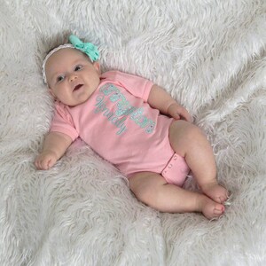 Silky Soft Mint Baby Gown Adorable Baby Girl Sleeper image 8