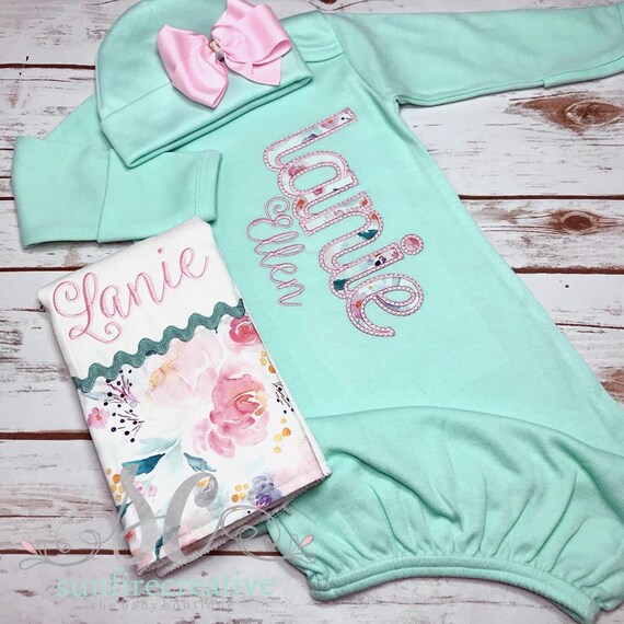 personalized baby gown