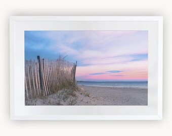 Salty Brine State Beach, Galilee, Rhode Island Beach & Ocean Sunset Framed Photography Print | Home Decor | Beachscape | Seascape