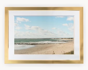 Sand Hill Cove Beach, Narragansett, Rhode Island Beach & Ocean Framed Photography Print | Home Decor | Beachscape | Oceanscape | Seascape