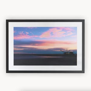 Sonnenuntergang Schiffe in Galilee, Narragansett, Rhode Island Beach & Ocean Sonnenuntergang gerahmt Fotografie Druck | Wohnkultur | Strandlandschaft | Seelandschaft