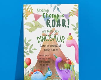 Dinosaur Birthday Invitation