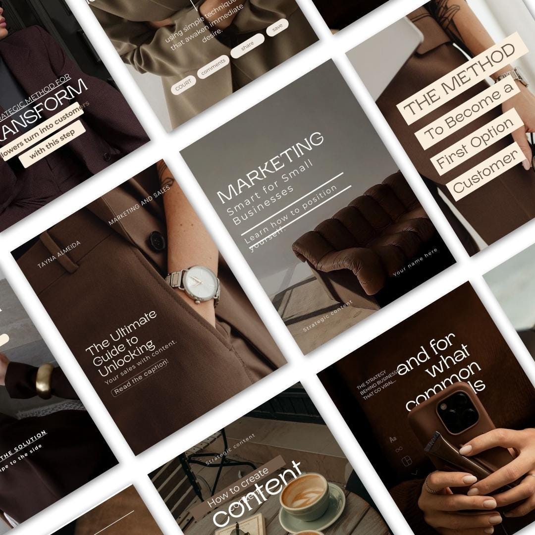 Instagram Canva Templates | Luxury Content Pack for Marketing ...